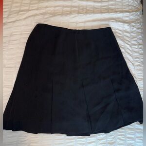 INC International Concepts Black A-Line Pleated Skirt